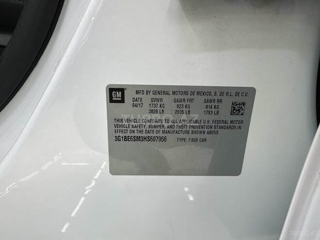 Chevrolet Cruze 2017, 159,000 km - 1.4 л - Bakı