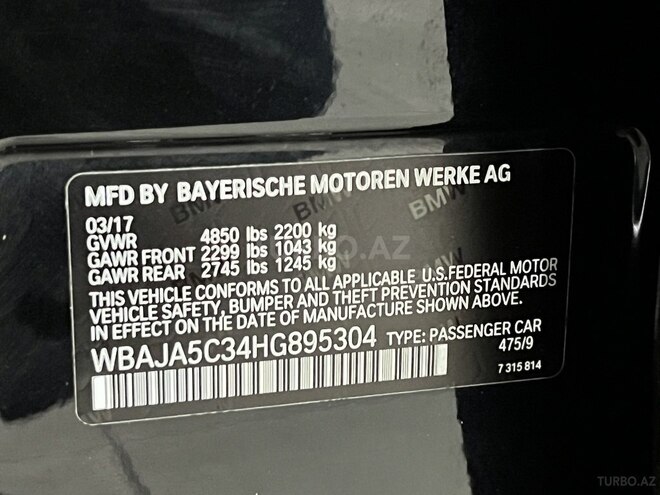 BMW 530 2017, 163,000 km - 2.0 l - Bakı