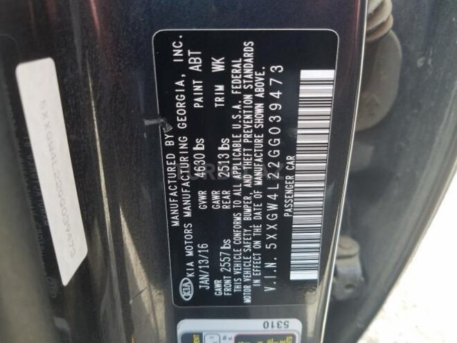 Kia Optima 2016, 177,408 km - 2.0 л - Bakı