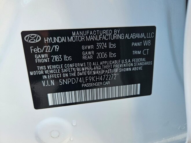 Hyundai Elantra 2019, 104,000 km - 2.0 л - Bakı