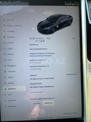 Tesla Model S 2015, 184,000 km - 0.0 l - Bakı