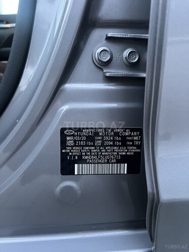 Hyundai Elantra 2020, 70,000 km - 2.0 l - Bakı
