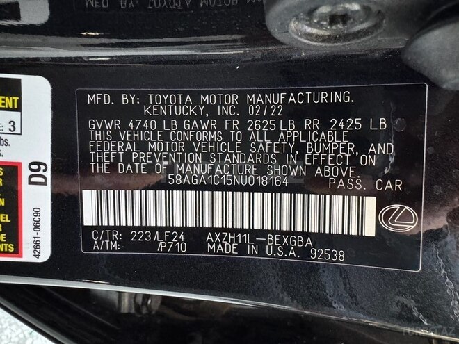 Lexus ES 300h 2022, 43,000 km - 2.5 l - Bakı