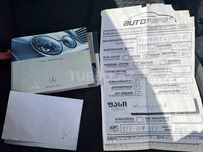 Mercedes E 220 d 2003, 382,453 km - 2.2 l - Gəncə