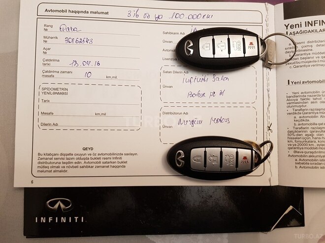 Infiniti Q50 2014, 109,000 km - 2.0 l - Bakı
