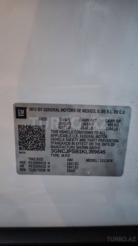 Chevrolet Trax 2019, 163,000 km - 1.4 l - Gəncə