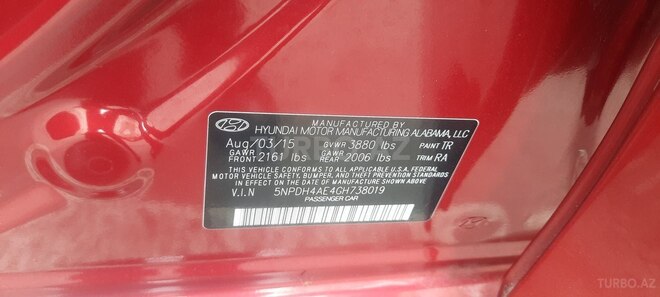 Hyundai Elantra 2015, 117,482 km - 1.8 l - Bakı
