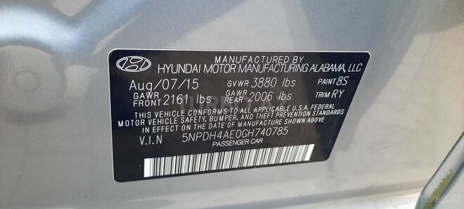 Hyundai Elantra 2015, 102,000 km - 1.8 l - Bakı