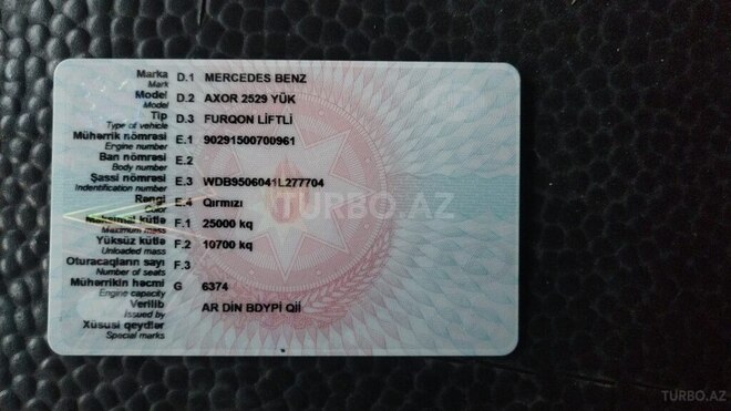 Mercedes Axor 2529 2007, 349,348 km - 6.3 l - Bakı