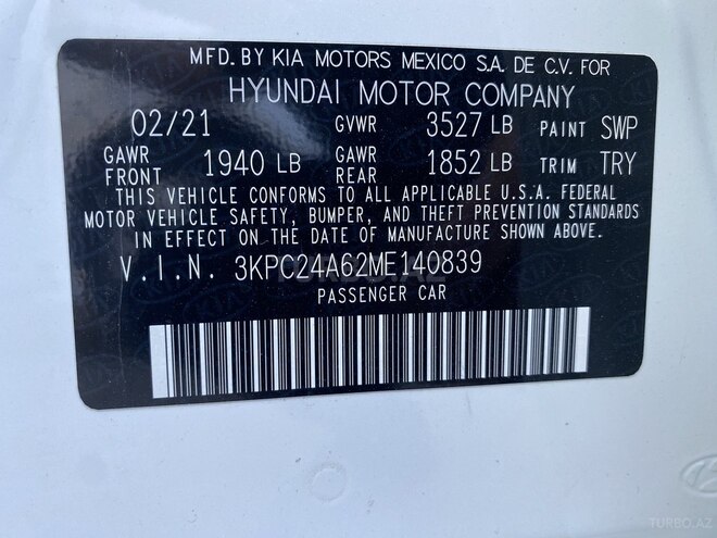 Hyundai Accent 2021, 115,384 km - 1.6 l - Bakı