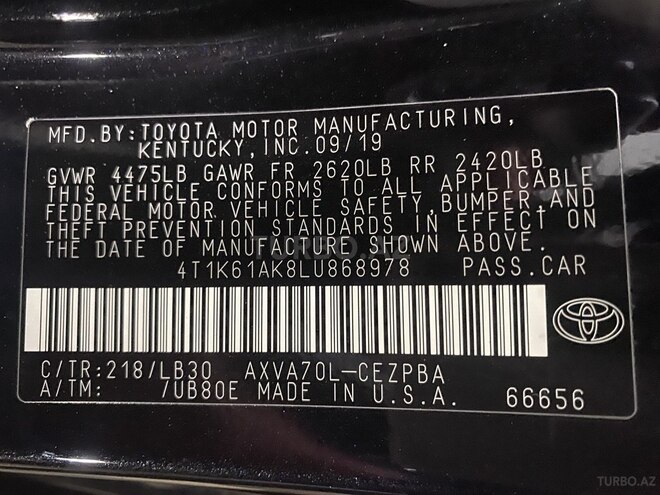 Toyota Camry 2019, 63,000 km - 2.5 l - Bakı