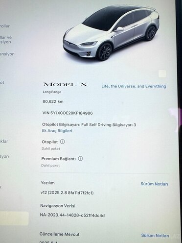 Tesla Model X 2019, 80,000 km - 0.0 l - Bakı