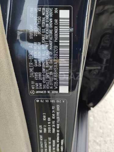 Mercedes E 320 1998, 274,193 km - 3.2 l - Bakı