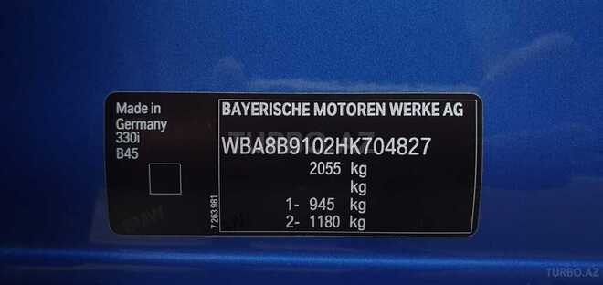 BMW 330 2016, 191,000 km - 2.0 l - Bakı