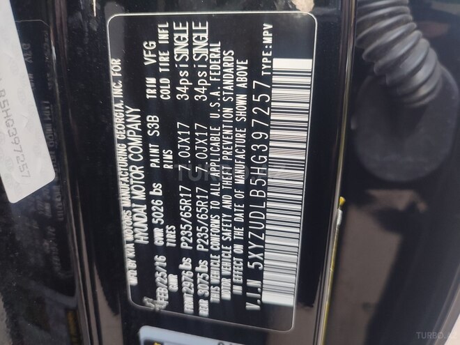 Hyundai Santa Fe 2017, 104,000 km - 2.4 l - Bakı