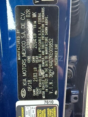 Kia Forte 2018, 122,750 km - 2.0 l - Cəlilabad