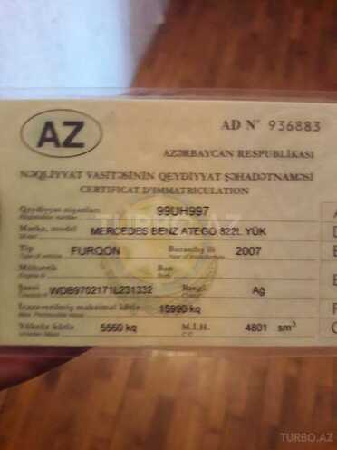 Mercedes Atego 822 2007, 865,000 km - 4.8 l - Balakən