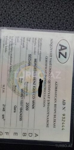 Mercedes E 220 d 2008, 415,000 km - 2.2 l - Bakı