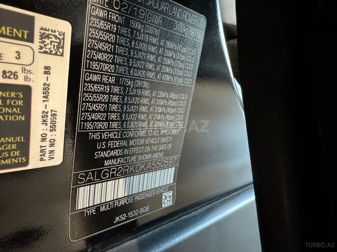 Land Rover Range Rover 2019, 130,000 km - 3.0 l - Bakı