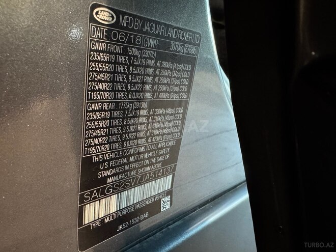 Land Rover Range Rover 2018, 136,000 km - 3.0 l - Bakı