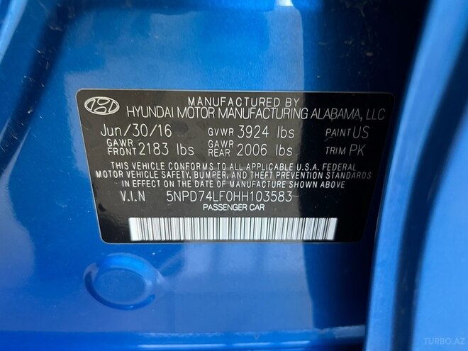 Hyundai Elantra 2016, 191,512 km - 2.0 l - Bakı