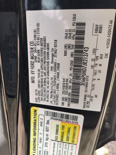 Ford Fusion (North America) 2018, 185,000 km - 1.5 l - Bakı