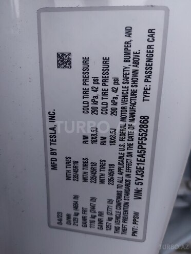 Tesla Model 3 2023, 28,000 km - 0.0 l - Bakı