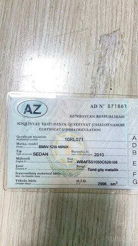 BMW 528 2010, 271,000 km - 3.0 l - Bakı