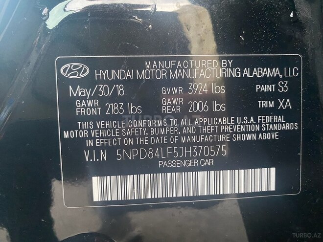 Hyundai Elantra 2018, 101,000 km - 2.0 l - Sumqayıt