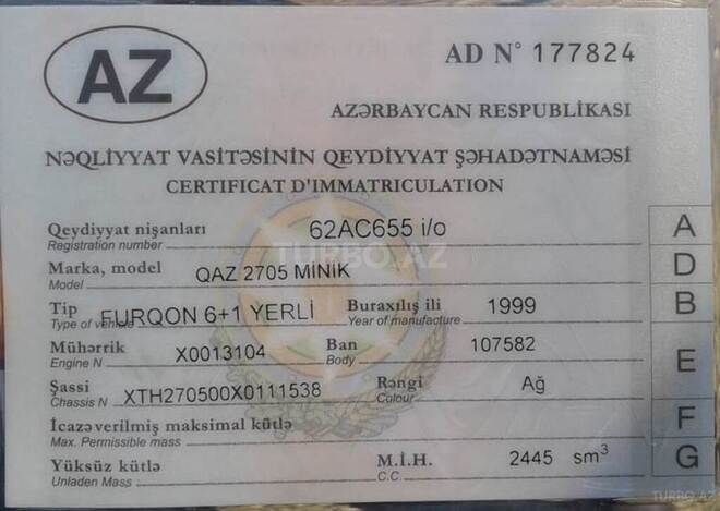 GAZ 2705 1999, 98,000 km - 2.4 l - Şəki