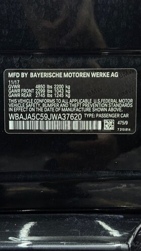 BMW 530 2017, 160,000 km - 2.0 l - Bakı