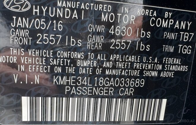 Hyundai Sonata 2016, 209,215 km - 2.0 l - Bakı
