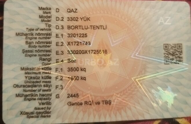 GAZ 330200 1999, 352,000 km - 2.4 l - Gəncə