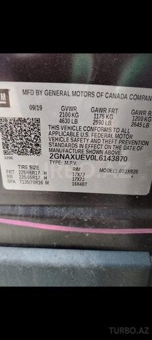 Chevrolet Equinox 2020, 89,000 km - 1.5 l - Bakı