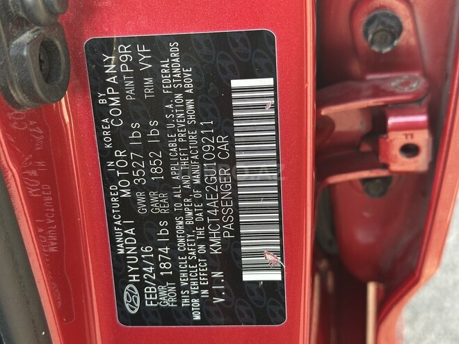 Hyundai Accent 2016, 66,800 km - 1.6 l - Bakı