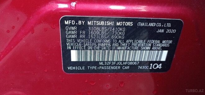 Mitsubishi Mirage 2021, 39,000 km - 1.2 л - Bakı