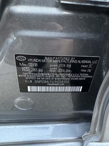 Hyundai Elantra 2018, 124,000 km - 2.0 l - Bakı