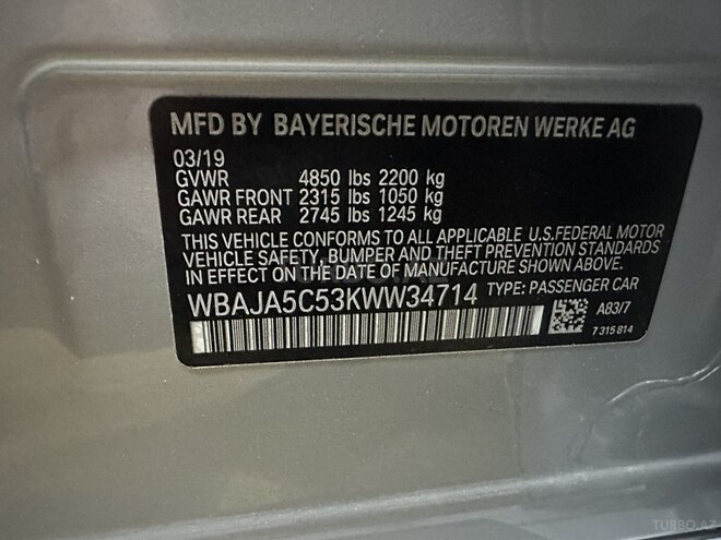 BMW 530 2019, 52,976 km - 2.0 l - Sumqayıt