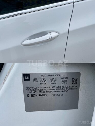 Chevrolet Cruze 2016, 206,000 km - 1.4 l - Şirvan
