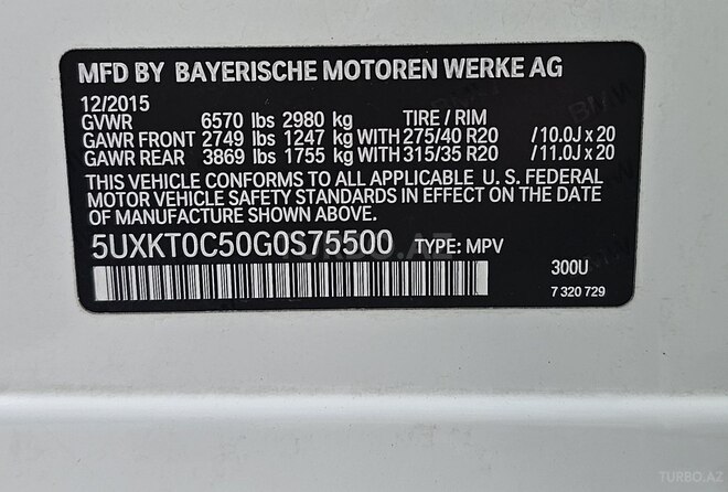 BMW X5 2016, 186,011 km - 2.0 l - Bakı