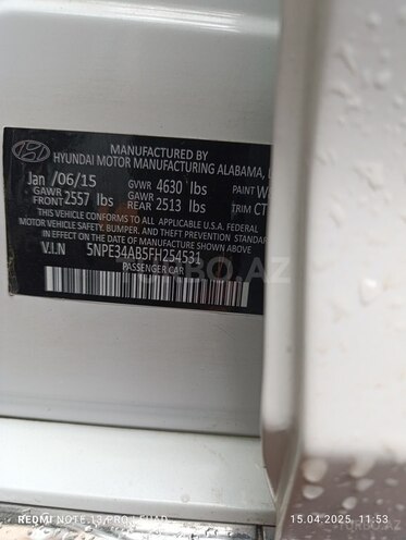 Hyundai Sonata 2015, 131,800 km - 2.0 l - Bakı