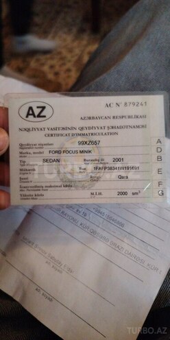 Ford Focus 2001, 256,000 km - 2.0 l - Şəmkir