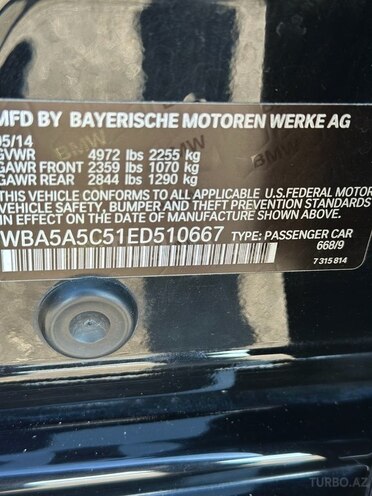 BMW 528 2014, 265,300 km - 2.0 l - Bakı