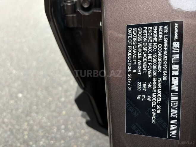 Haval H6 2019, 108,214 km - 2.0 l - Bakı