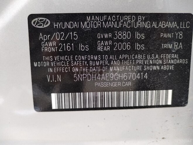 Hyundai Elantra 2015, 149,669 km - 1.8 л - Bakı