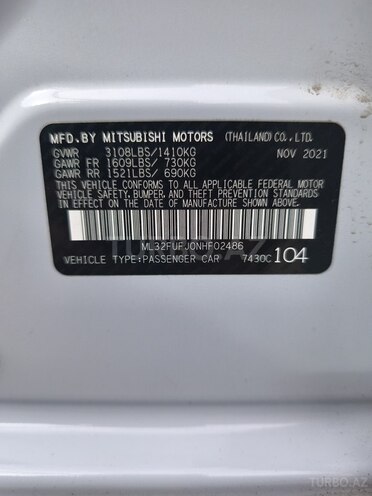 Mitsubishi Mirage 2021, 105,000 km - 1.2 л - Bakı