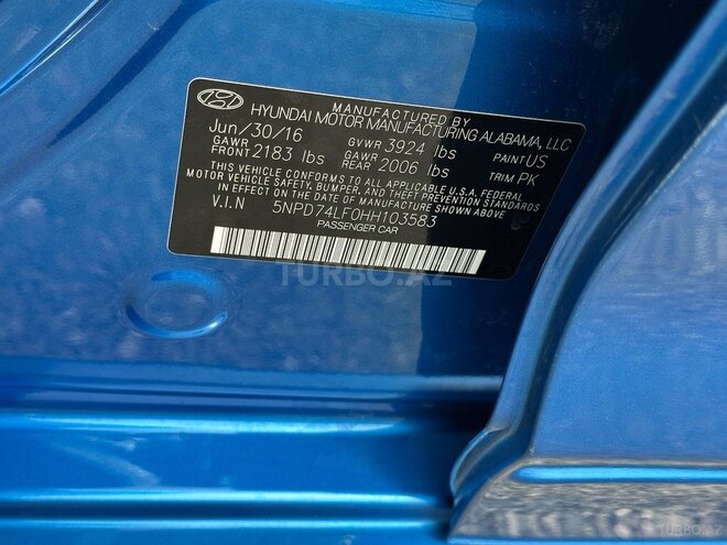 Hyundai Elantra 2017, 192,226 km - 2.0 l - Bakı