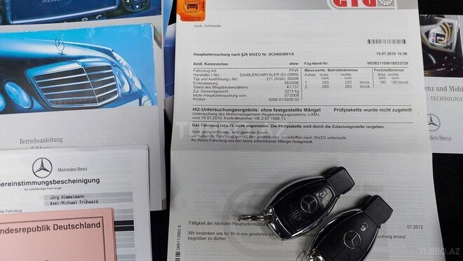 Mercedes E 350 2006, 204,500 km - 3.5 l - Bakı