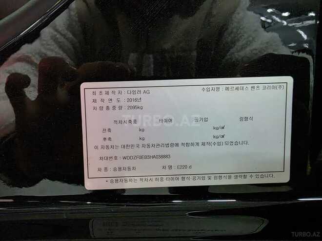 Mercedes E 220 d 2016, 275,600 km - 2.0 l - Bakı