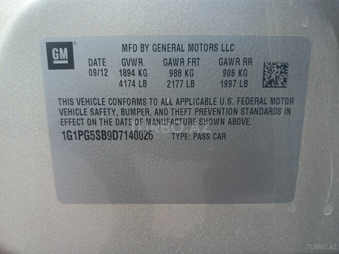Chevrolet Cruze 2013, 223,000 km - 1.4 l - Gəncə